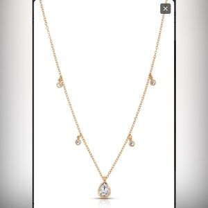 Dripping in Crystals Drop Necklace